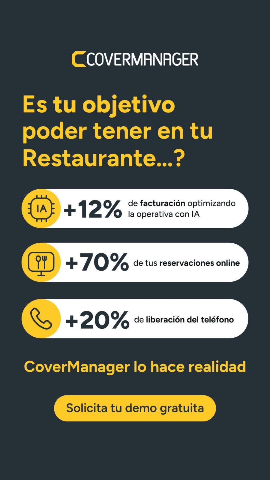 Gestión y optimización de Plataforma CoverManager (Restaurantes)