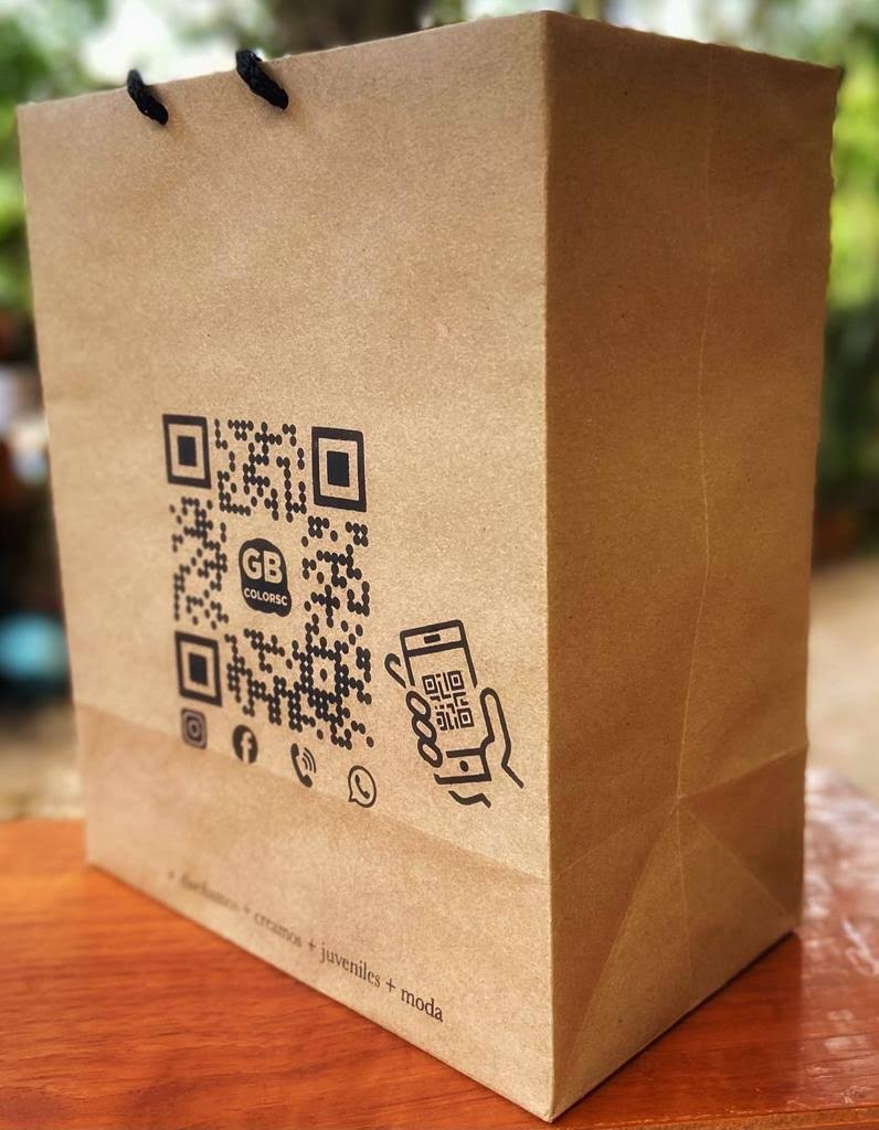 200 Bolsas Personalizadas de Papel Kraft 25x25x37 - IDEAL PARA RESTAURANTES Y TIENDAS (Copia)