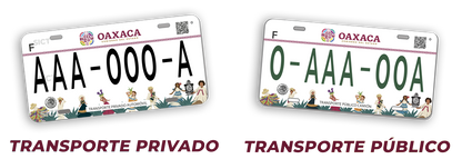 Alta Vehicular Placas de Oaxaca - Vehiculos Nuevos o sin registro previo